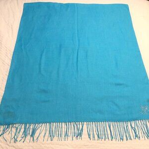 Le Casino Made In Italy Cashmere And Silk Blue Scarf